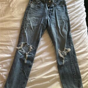 Levi's Women's Blue Distressed Jeans